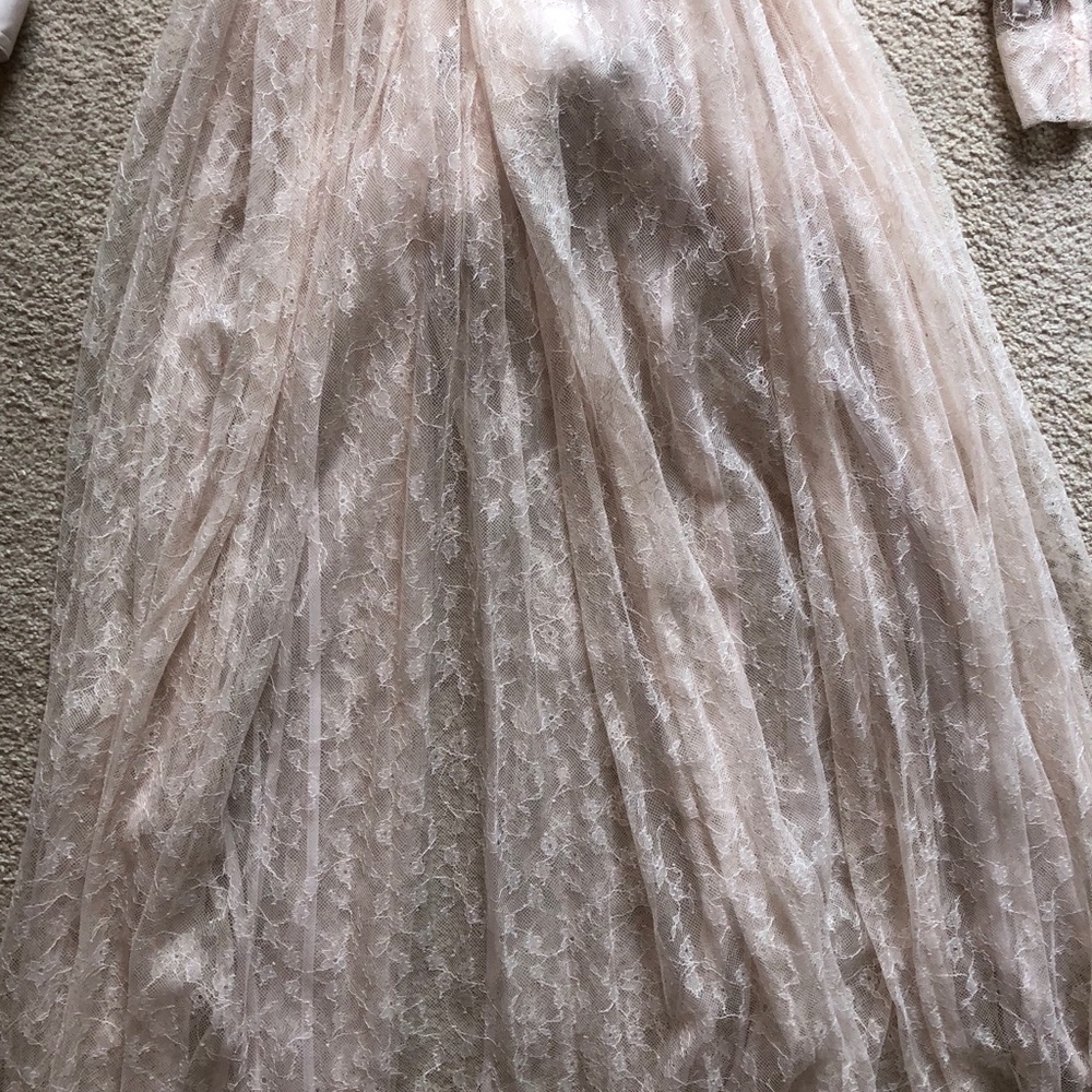 Victoria's Secret VS Ivory Blush Pink Lace Kimono Robe Bridal Sleepwear XS/S - Picture 12 of 12